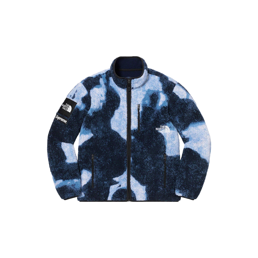 Supreme®/The North Face® Bleached Denim Print Fleece Jacket