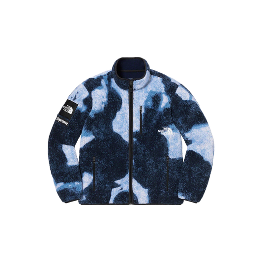 Supreme®/The North Face® Bleached Denim Print Fleece Jacket