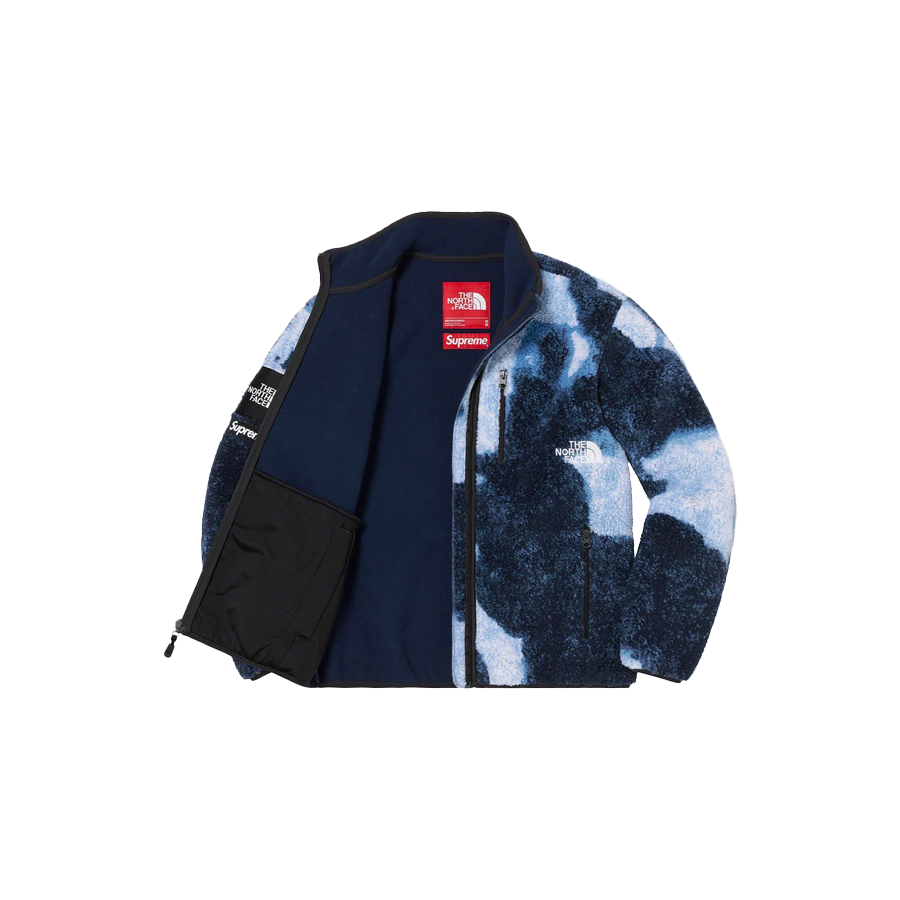 Supreme®/The North Face® Bleached Denim Print Fleece Jacket