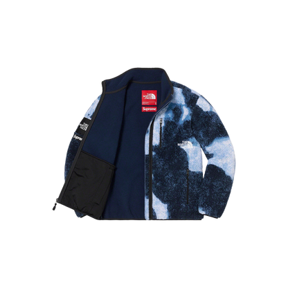Supreme®/The North Face® Bleached Denim Print Fleece Jacket