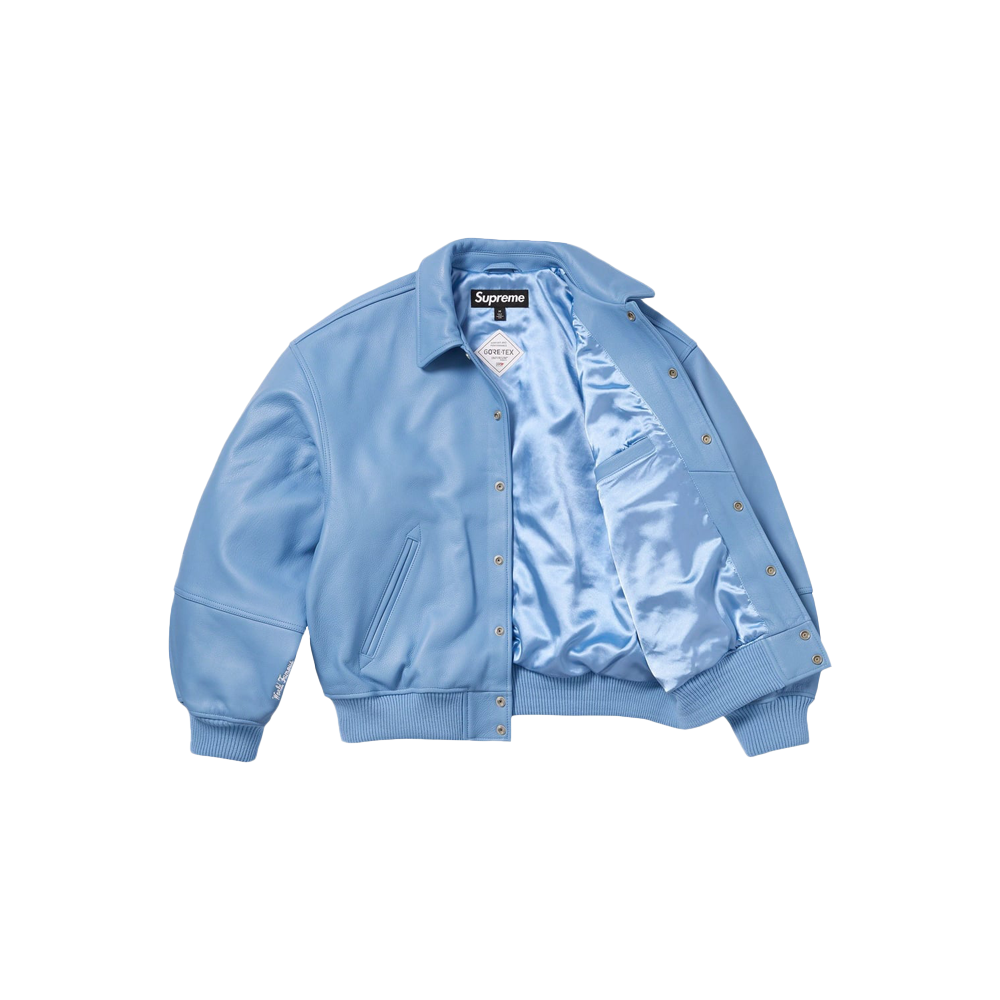 Supreme GORE-TEX Infinium WINDSTOPPER® Leather Varsity Jacket