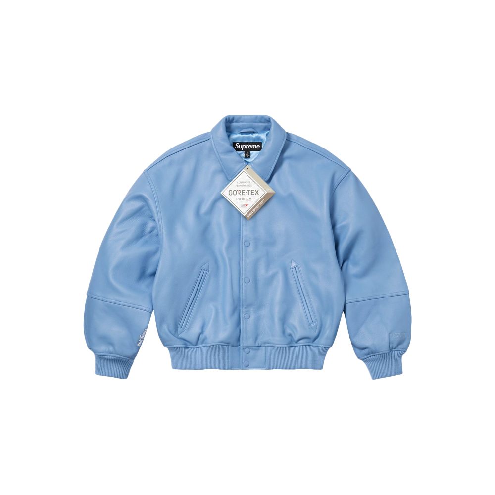 Supreme GORE-TEX Infinium WINDSTOPPER® Leather Varsity Jacket
