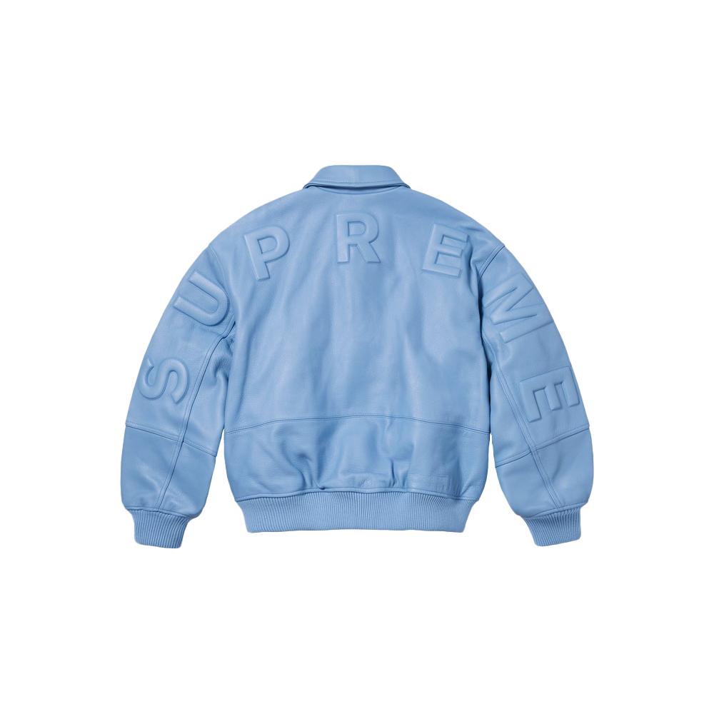 Supreme GORE-TEX Infinium WINDSTOPPER® Leather Varsity Jacket